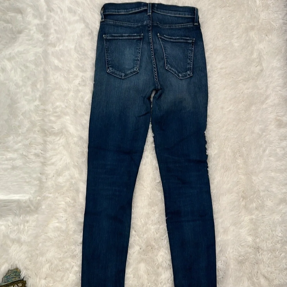 A GOLDIE CROPPED SKINNY JEAN! soooo cute dark wash size 26 9.5 inch front rise‎ - Picture 3 of 5